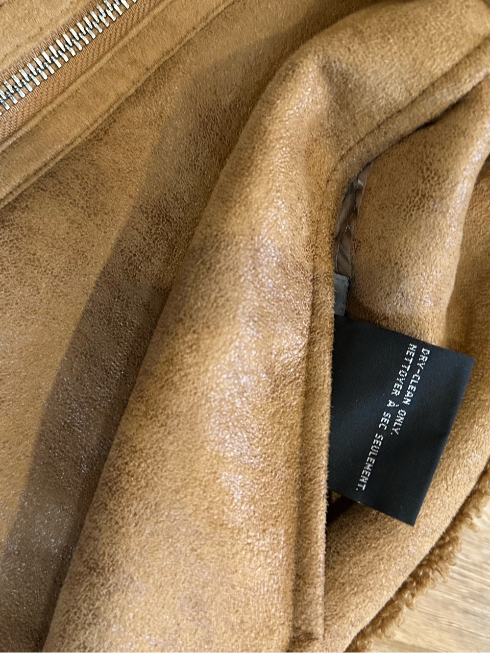 Nikki Jones reversible faux suede/shearling long moto style coat - Picture 14 of 14